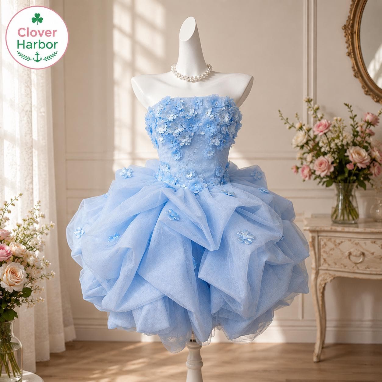 blue sparkly short prom dress Puffy Light Dresses Buy Sparkle Blue Gown Online In India India Poplin Shirt Sheath Dress YGroup_posy Cocktail dress Retail and wholesale are Color:Black Chantilly Lace