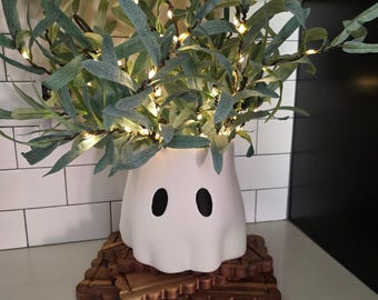 Halloween spökvas 3D-utskriftsfil | Spöklik planteringslåda STL (digital nedladdning)