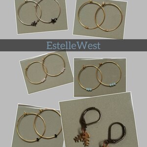 Boucles d'oreilles créoles et perles