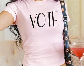 Minimal Vote Tee, Simple Civic Election Statement