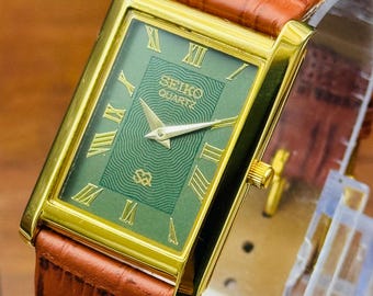 ヴィンテージ セイコー ソーラー V145 0CH0 ブラックダイヤル メンズ