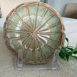 Piatto decorativo/snack artigianale a tema marino (5 x 1 pollice)