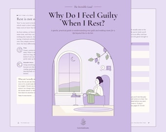 Rest Guilt & Burnout Guide | 33-Page Workbook (Digital Download)