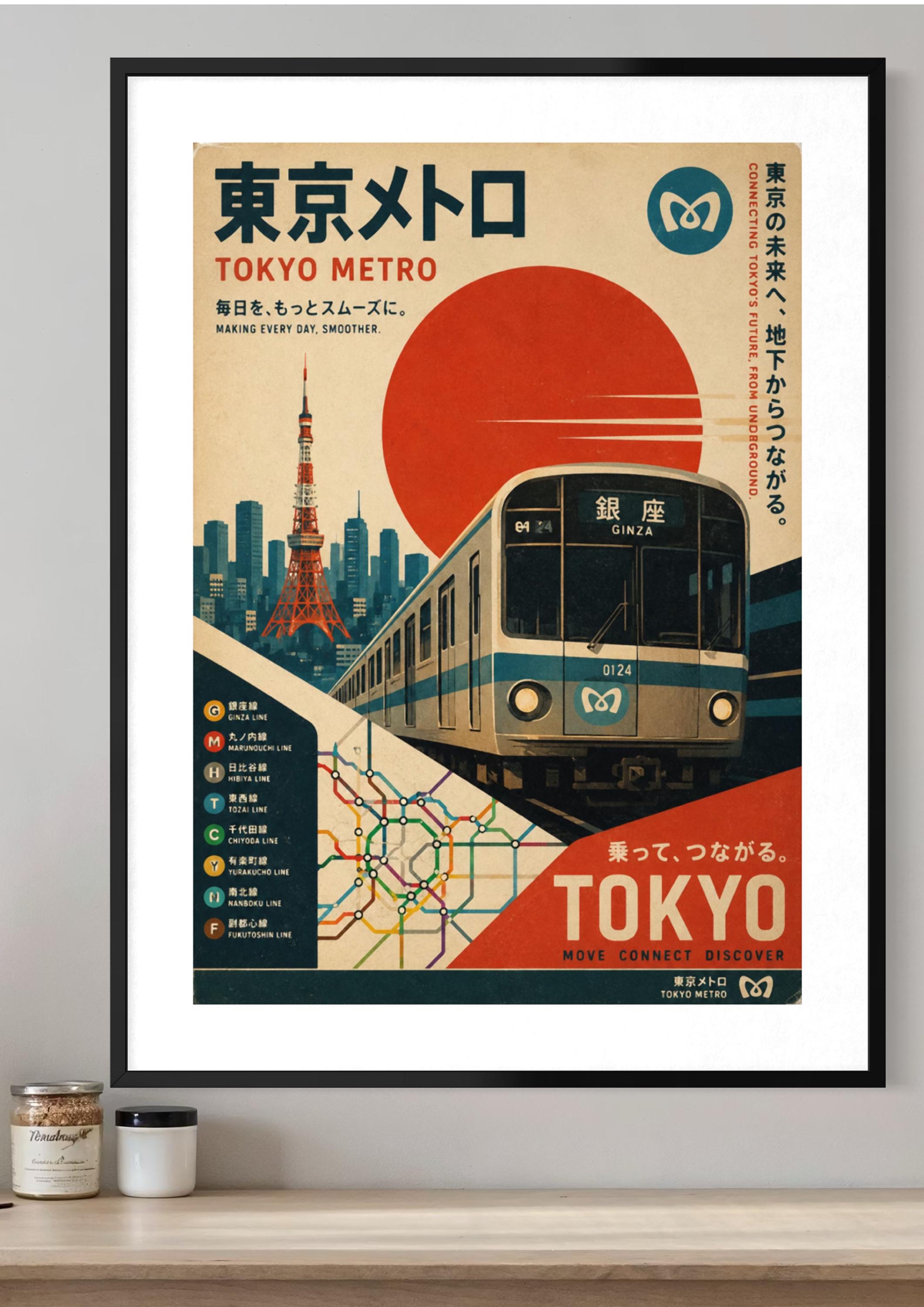 Tokyo metro poster - Etsy 日本