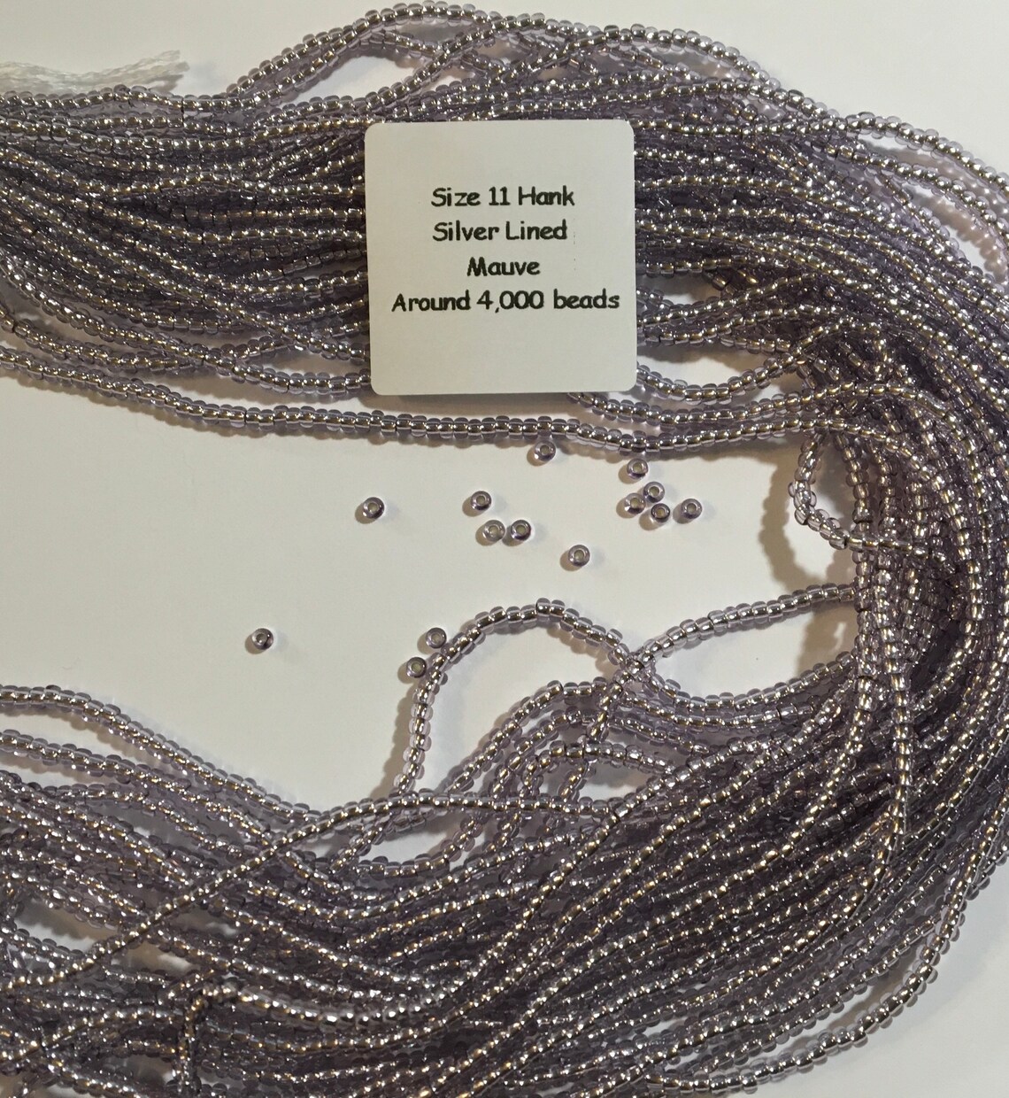 Silver lined Seed Beads Size 11/0 Full hank Lots of colors Etsy