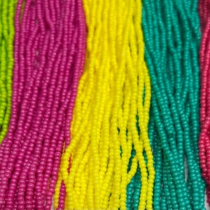 Opaque Seed Beads Bright colors Size 11 Hanks in new colors Preciosa Czech glass great for beading jewelry, peyote, Huichol, mosaics. image 9