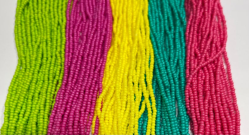 Opaque Seed Beads Bright colors Size 11 Hanks in new colors Preciosa Czech glass great for beading jewelry, peyote, Huichol, mosaics. image 9