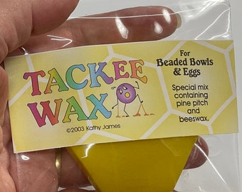 Tackee Wax for Huichol beading, beeswax, pine pitch and special mixture, Mexican beading, tutorial. For wood, skulls, gourds and more.