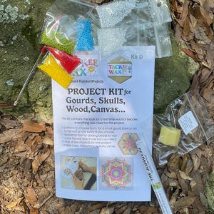 Huichol Beaded DIY Kit D: Rainbow Star Ornament with Awl & Patterns