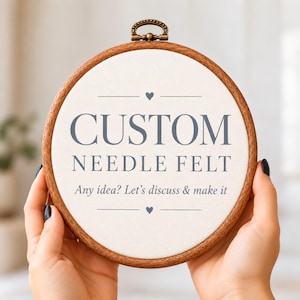 Custom Needle Felt Art, Personalized Wool Keepsake, Custom Portrait, Wall Decor & Special Request