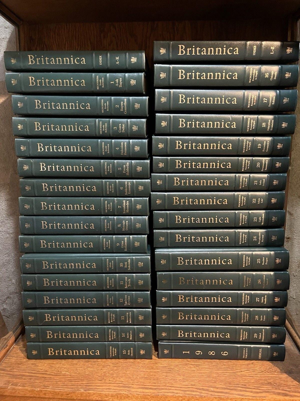 Vintage Britannica Encyclopedia Set - Etsy