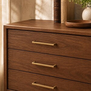Aluminium Cabinet Knob, Mid Century Brass Finish Drawer Pull