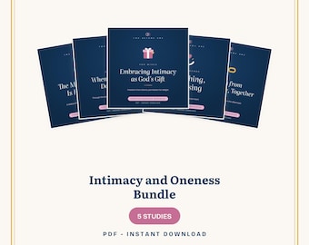 Christian Marriage Intimacy Bundle | 5 Biblical Workbooks for Husbands and Wives | Couples Bible Study PDF Download