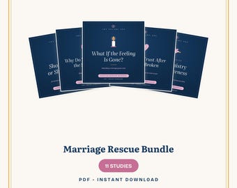 Marriage Rescue Bundle | 11 Christian Crisis Workbooks Printable | Save My Marriage Bible Study Mega Pack PDF Download