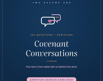 Christian Couples Conversation Cards Printable | 150 Date Night Questions with Scripture | Marriage Card Deck PDF Download