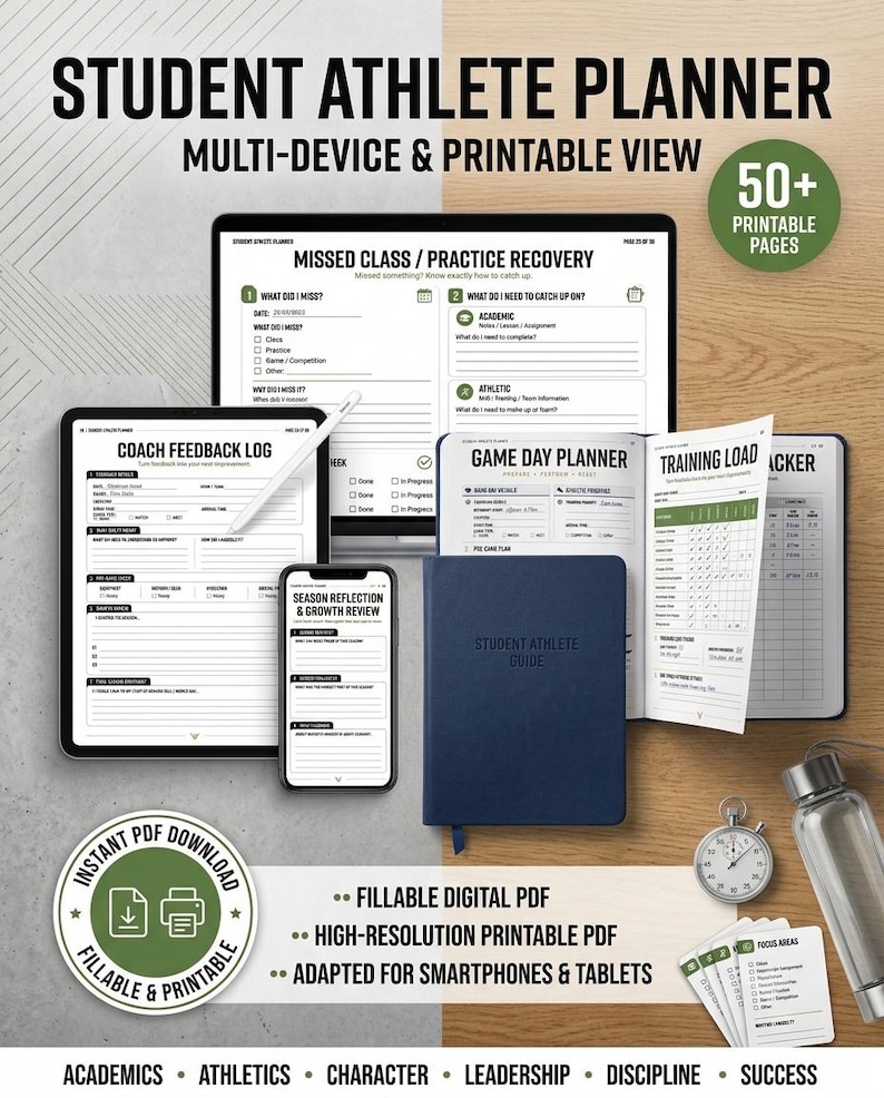 Student Athlete Planner - Academic, Sports & Performance Organizer PDF image 2