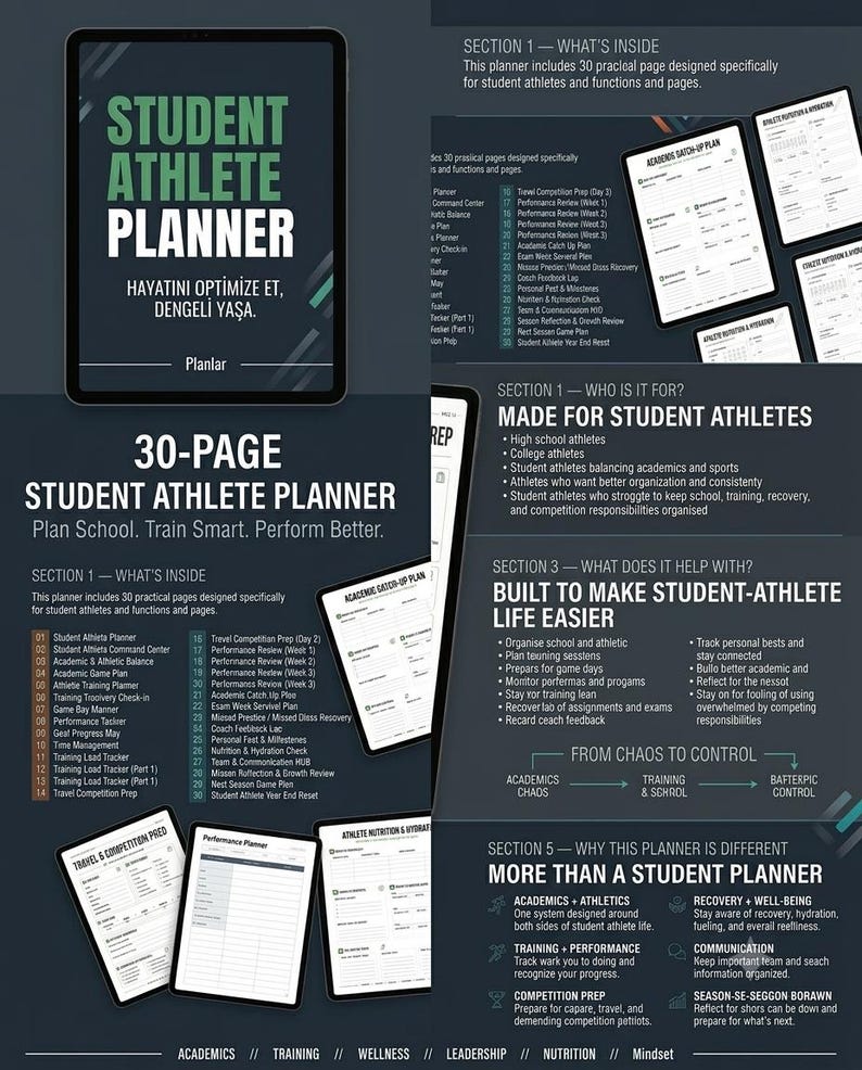 Student Athlete Planner - Academic, Sports & Performance Organizer PDF image 4