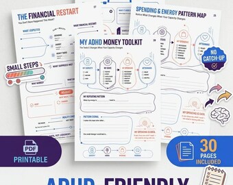 ADHD Friendly Budget Planner -Money Reset for Overwhelm § Impulse Spending