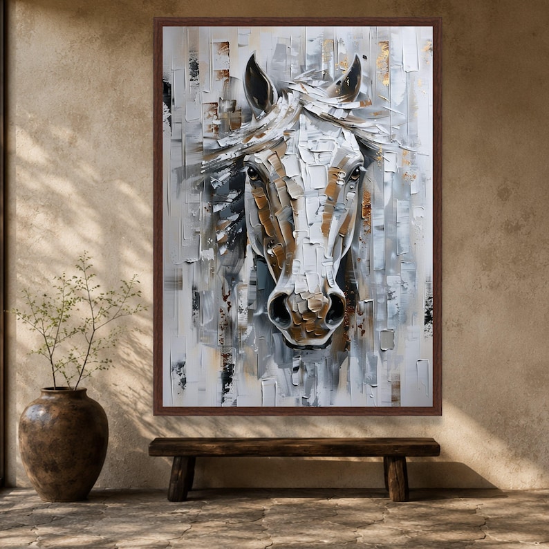 Abstract Horse Canvas Wall Art Modern Equine Animal Face Decor abstract-horse-canvas-wall-art-modern-equine-animal-face-decor