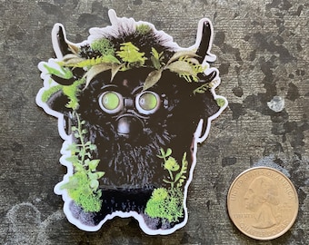 Bog inspired vinyl furby sticker