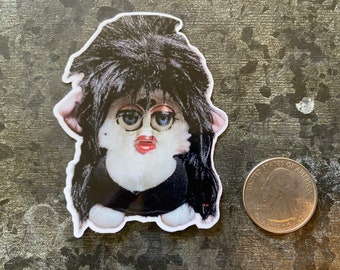 Elvira inspired vinyl furby sticker