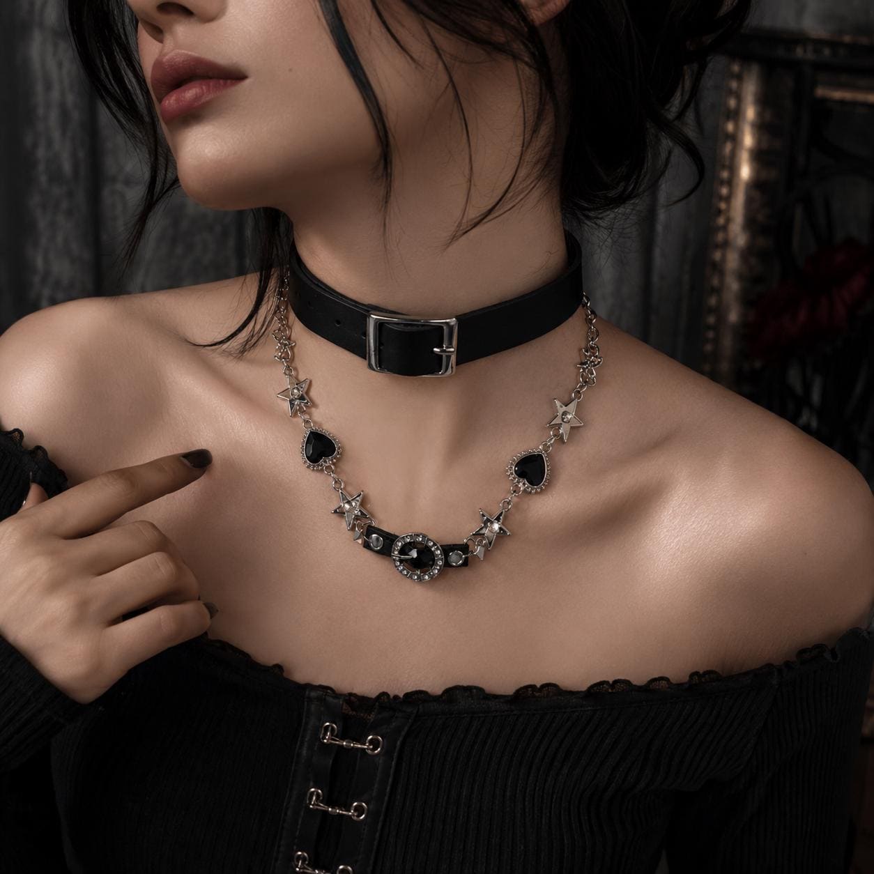 Black Choker - Etsy Canada
