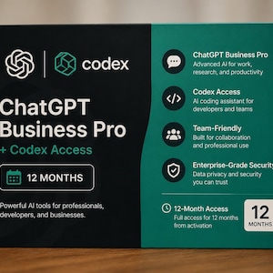ChatGPT Business Pro + Codex Access – 12 Months access