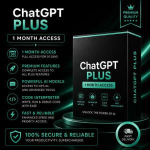 ChatGPT Plus 5.5 – 1 Months Subscription | Premium Access