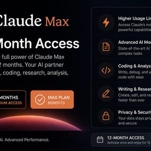 Claude Max – 12-Month Premium Access