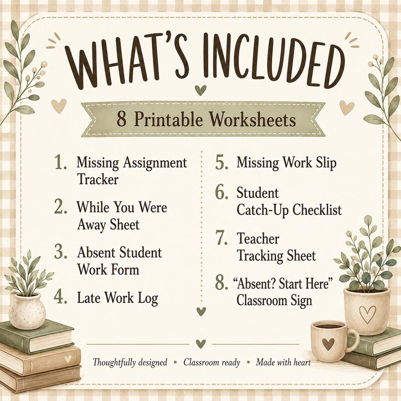Absent & Missing Work Station Bundle | Missing Assignment Tracker ...