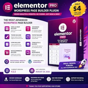 Elementor Pro 4.2.2 / Download digitale a vita / Plugin per WordPress