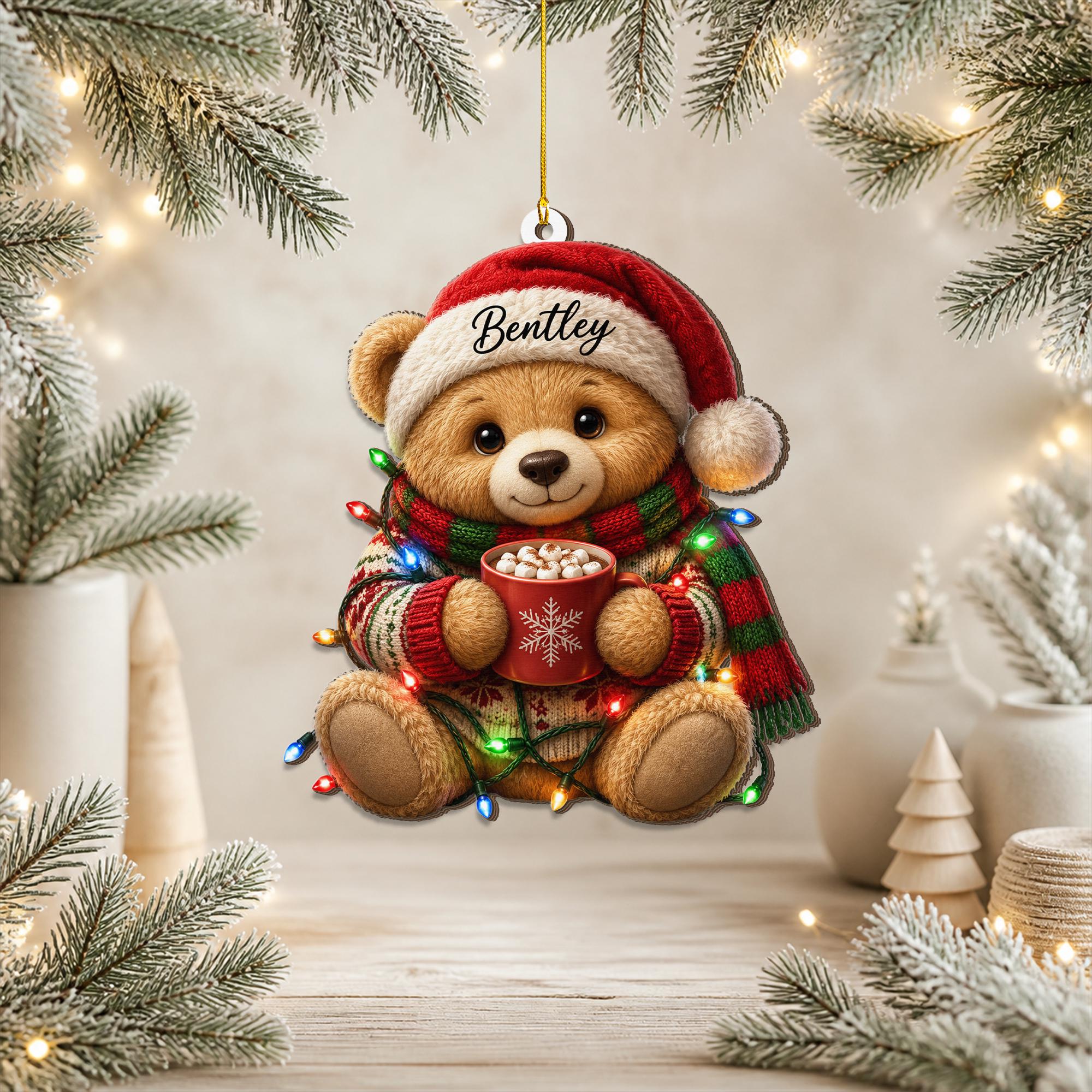 Teddy Bear Christmas Tree Ornaments - Etsy