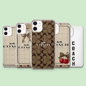 Coach New York-telefonskal, Signature Monogram-fodral för iPhone 17e, 16, 15, 14, 13, 12, Samsung S25, S24, S23, S22, A16, A26, Pixel 10, 9Pro