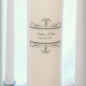 Unity Candle Set, personalized, wedding candles, weddings, wedding decorations, filigree