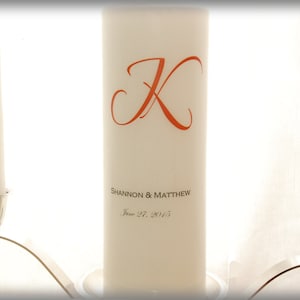 Personalized Unity Candle with Monogram I Wedding Candles Wedding Decorations I Wedding Gift