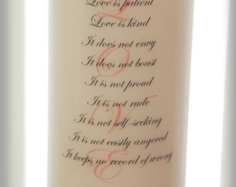 Unity Candle With "LOVE" Poem, wedding candles, weddings, wedding decorations