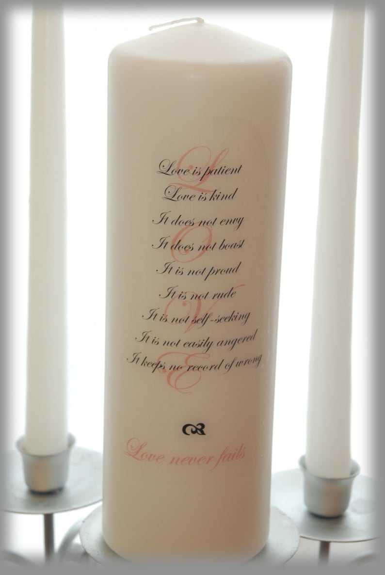 Unity Candle With love Poem Wedding Candles Etsy