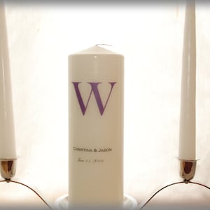 Personalized Unity Candle SET with Monogram I Wedding candles I Wedding Decorations