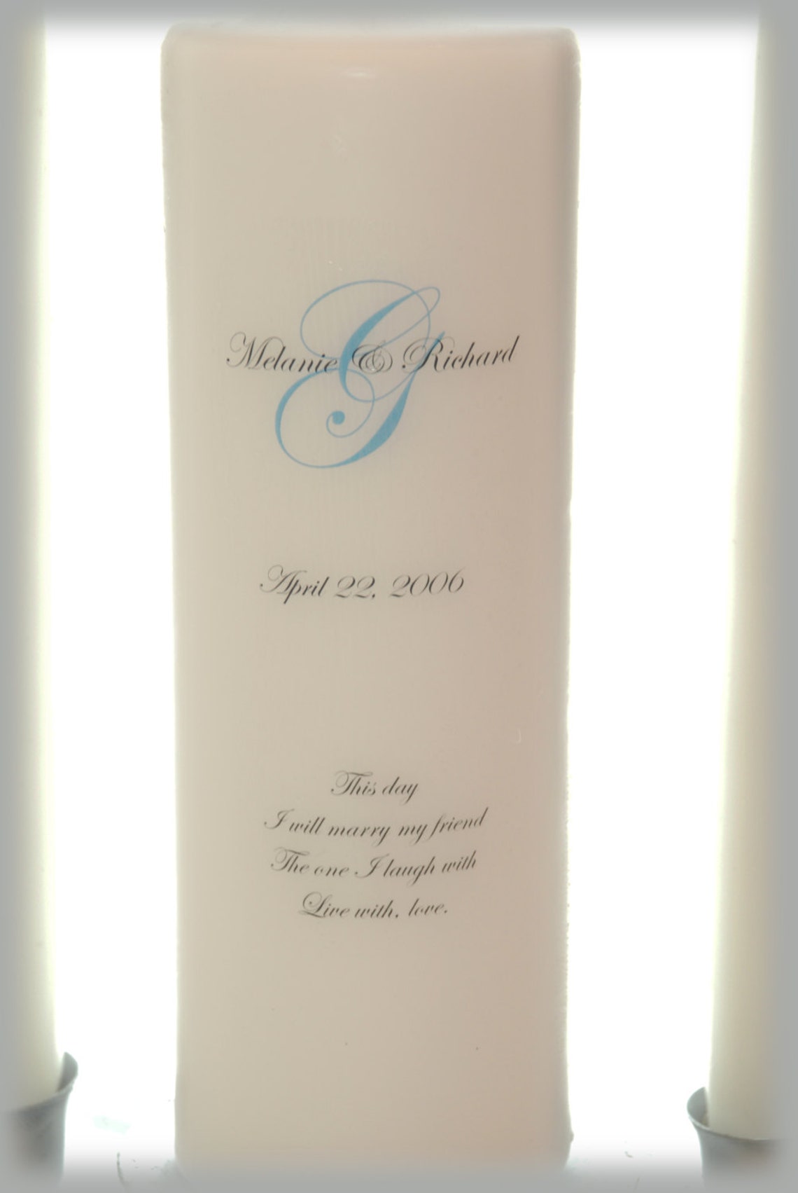 Personalized Unity Candle With Monogram Wedding Candles Etsy