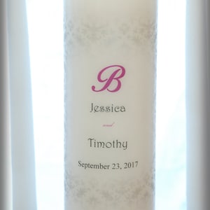 Custom Unity Candle Set I Personalized Candle with Monogram I Wedding Candles I Wedding Decorations I Filigree  Wedding Candle