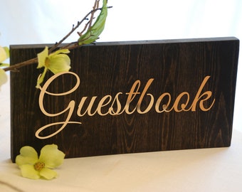 Guestbook Sign, Guest Book Sign, Wedding Guestbook sign, wood guestbook, Please sign our guestbook, Wooden Wedding Signs - Wood