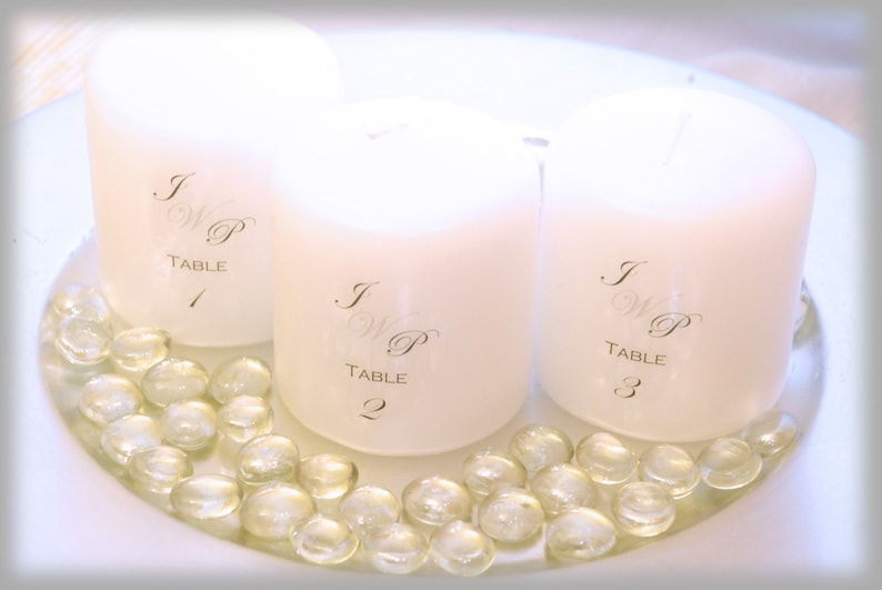 Wedding reception candle table numbers wedding decorations Etsy
