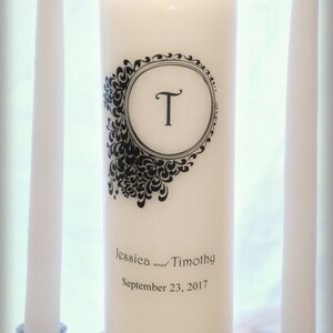 Personalized Unity Candle Set I Monogram Wedding Candle I Wedding Decorations I Vintage Wedding