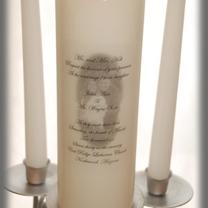 Personalized Unity Candle With Your Picture And Invitation Wording, wedding candles, weddings, wedding decorations
