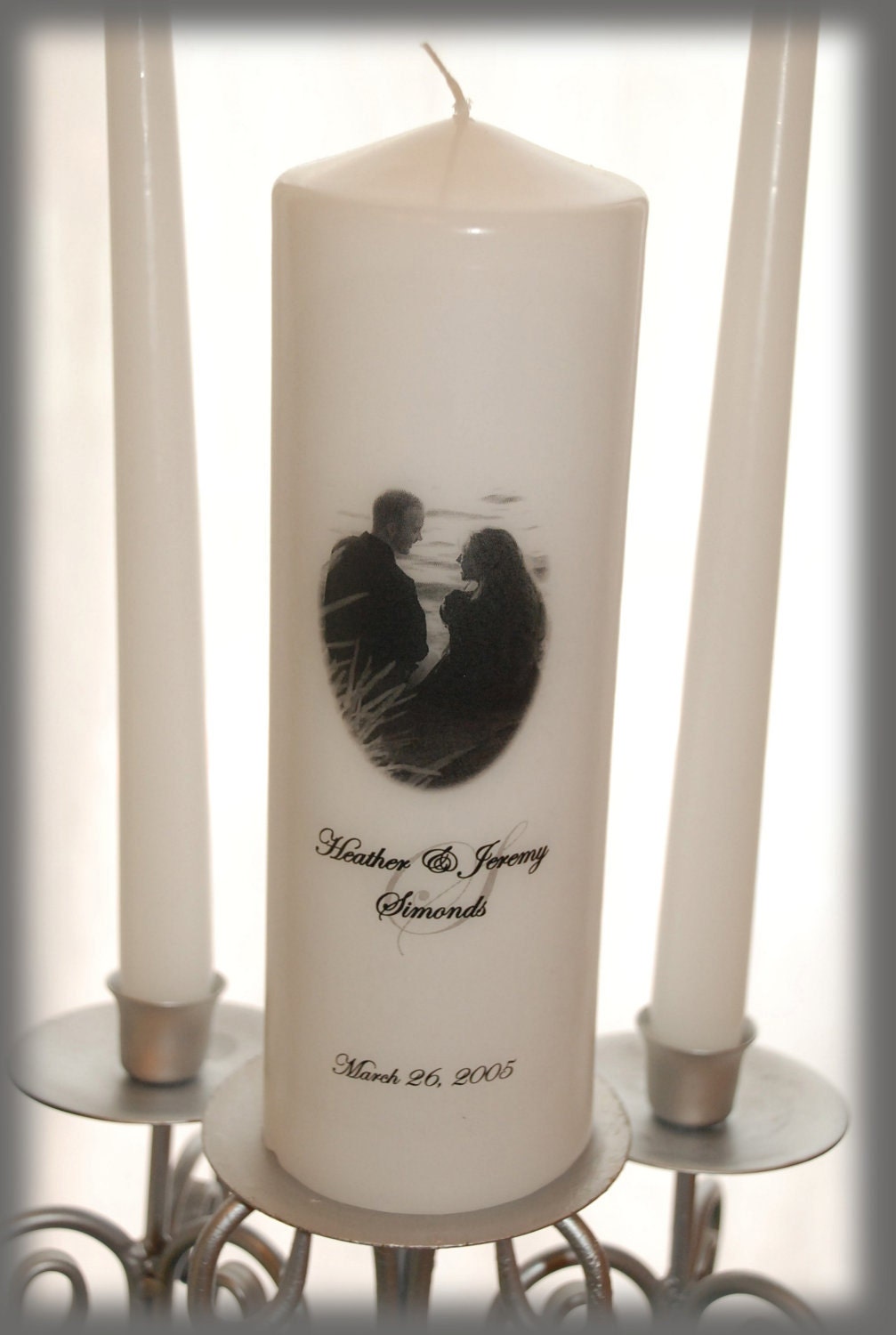 Personalized Unity Candle Set With Your Picture I Wedding Etsy