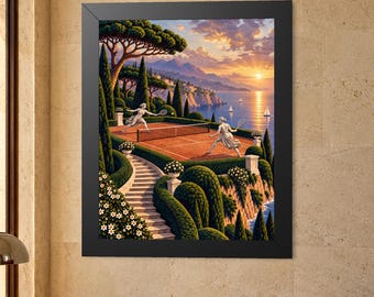 Eternal Match Tennis Wall Art | Framed or Unframed Print | Nidves Editions