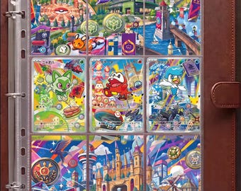 Gen 9 Starters Inspired Extended Art for Binder | Mega Evolution Promos TCG Binder Display | Digital Download | Michi Method