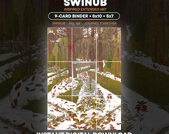 Swinub (#165 Journey Together) - Binder Extended Art 9-Pocket Layout | Journey Together Card 165 | Pokemon TCG Digital Download