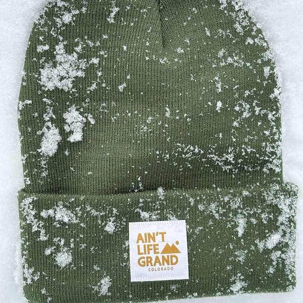 Ain't Life Grand Colorado Beanie  -  Forest Green