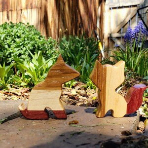 Best friend!!! DOG And CAT pair..CUTE...WOoDEN Minatures...